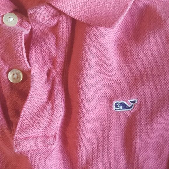 Vinyard Vines Pink Long Sleeve Polo Shirt Kids Size Large 16 - Picture 5 of 7